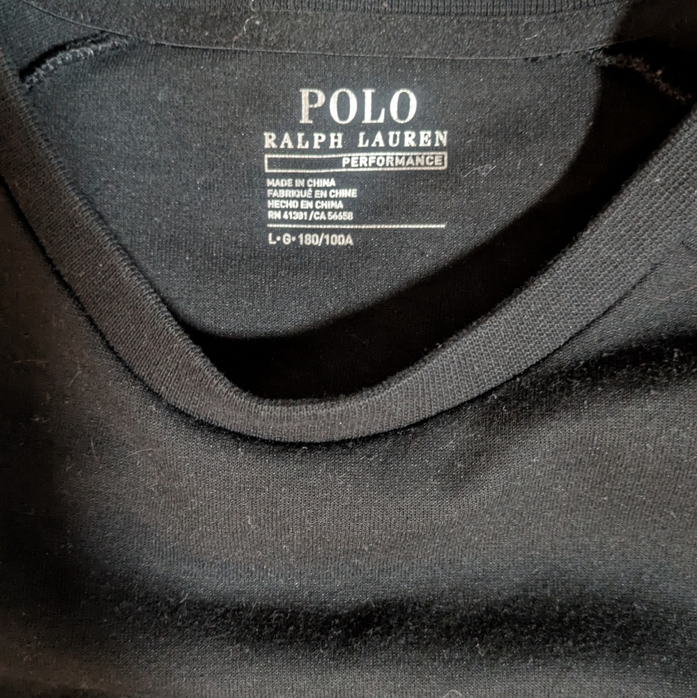 Polo by Ralph Lauren Black Crewneck Sweater With Reflective Writing - Picture 2 of 2
